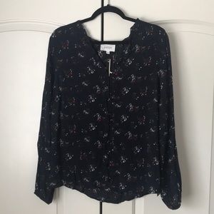 Korye medium long-sleeved flowered blouse